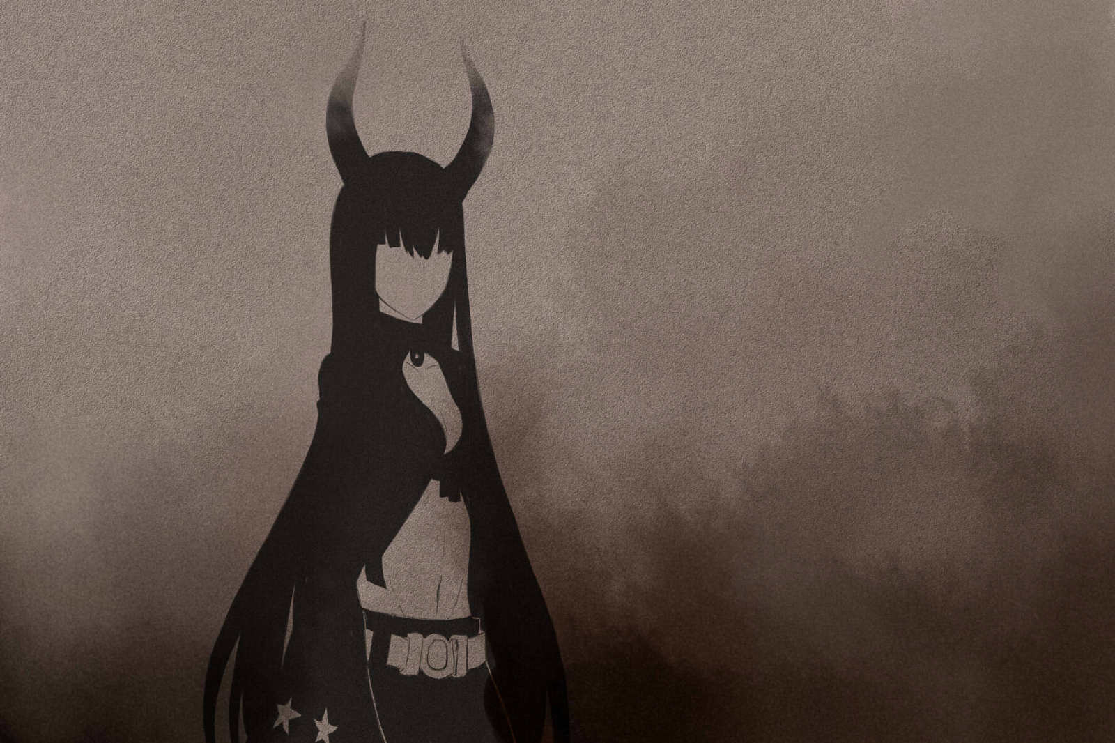 BRS BGS STR DM CHA - Anime, Anime art, Black rock shooter, Dead Master, Black Gold Saw, Chariot, Power, Minimalism, Longpost