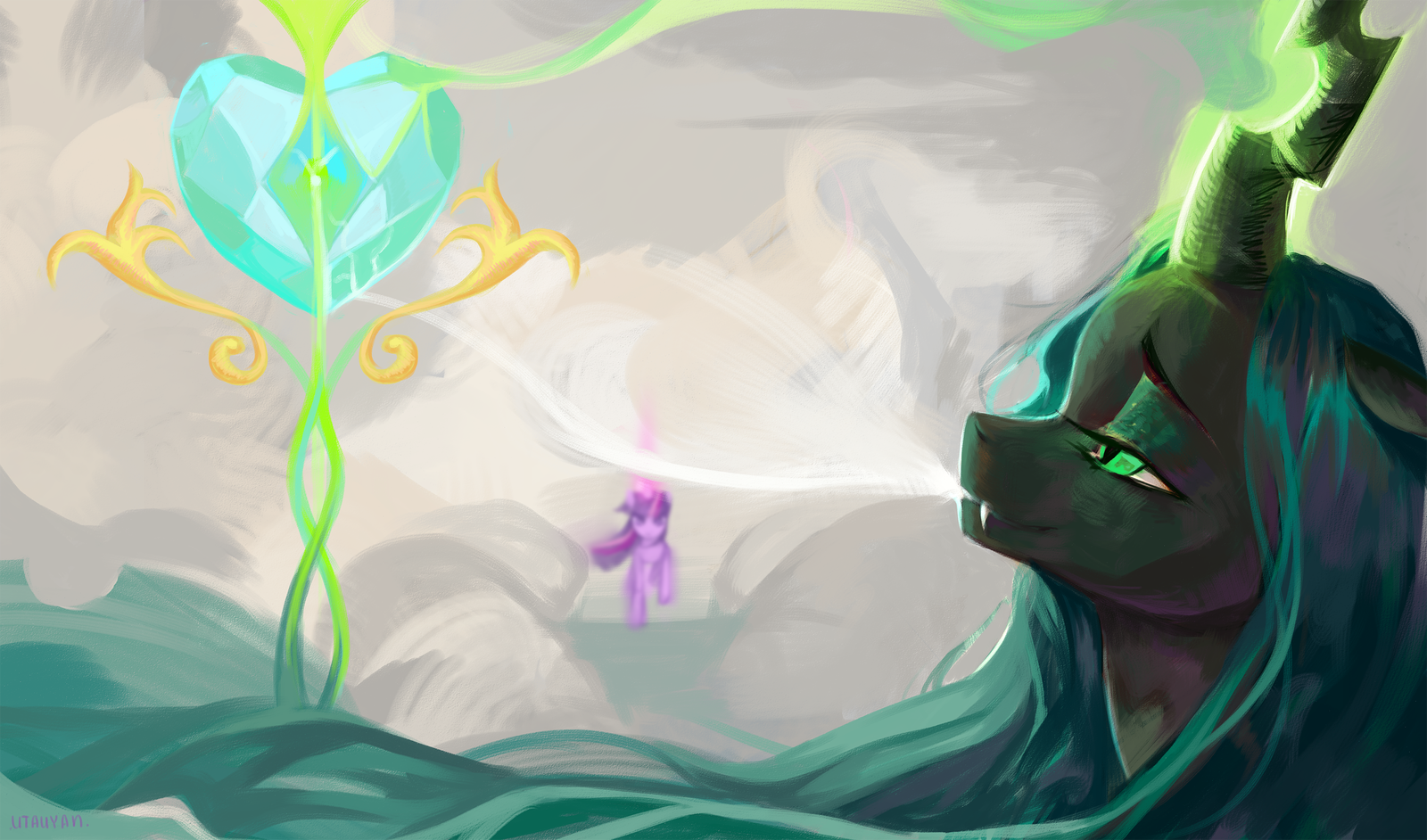 Help is coming by utauYan - My little pony, Queen chrysalis, Twilight sparkle