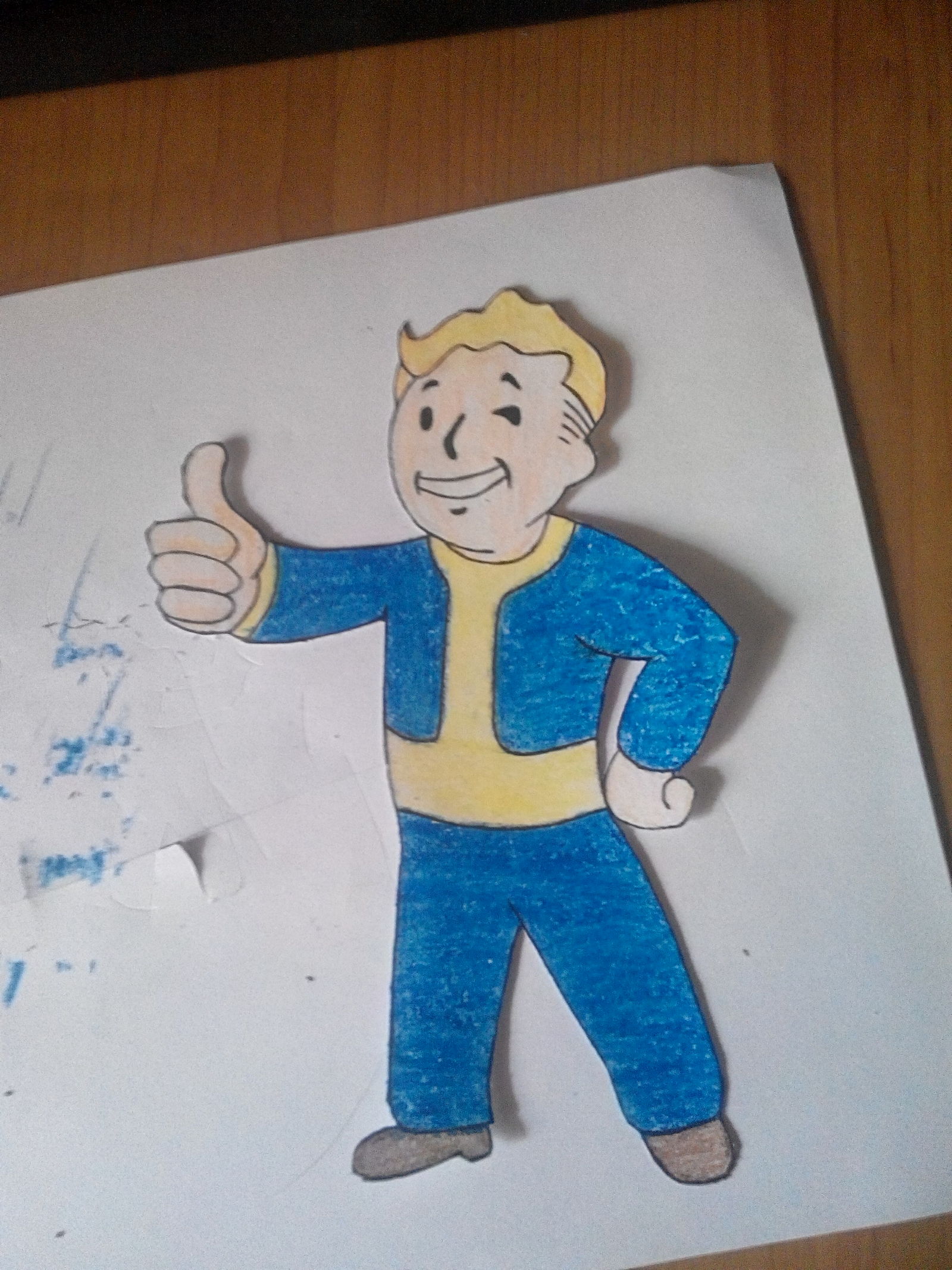 Volumetric picture on the theme of fallout - My, With your own hands, Fallout, My, Cardboard, Longpost, Vault boy