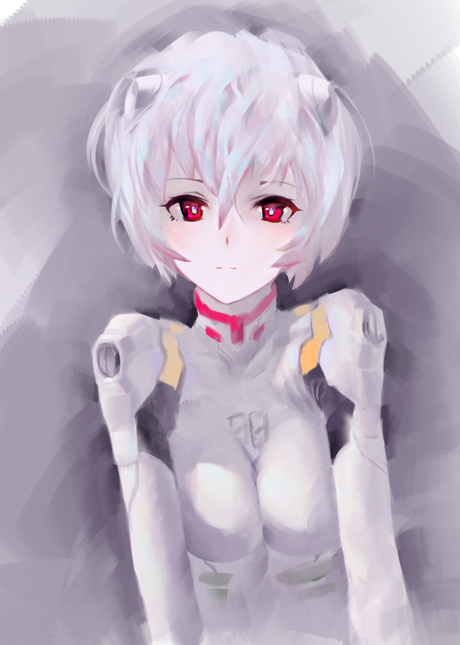 Ayanami Rei (my drawing) - My, Anime art, Rei ayanami, Art, Images, 2D, Anime, Evangelion