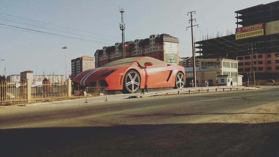 Who wants to ride a Lambo? - My, Aquapark, Lamborghini, Caspian Sea, Kaspiysk