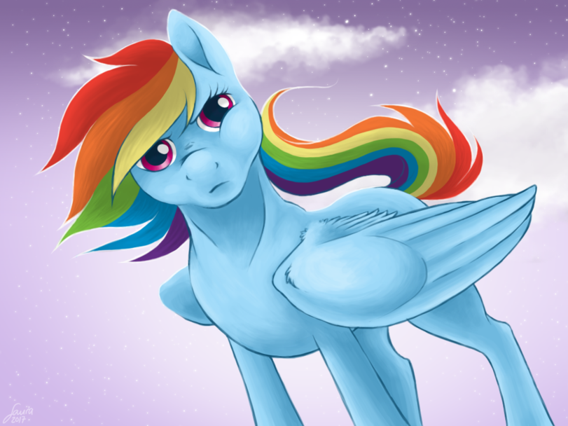 Suspicious Rainbow... - Suspicious, My little pony, Rainbow dash, PonyArt