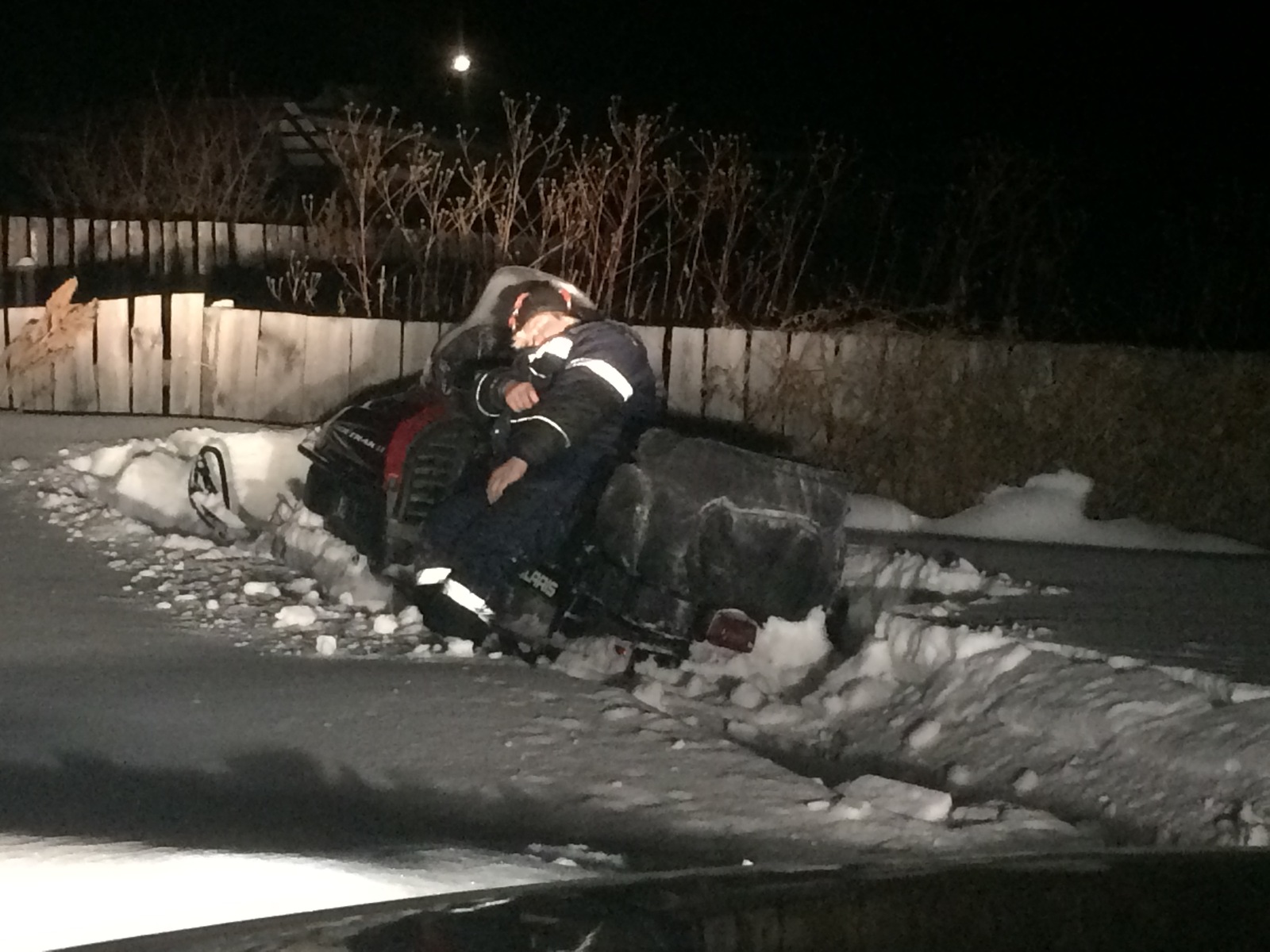 did not arrive) - My, Petrovich, Winter, Snowmobile, Weekend