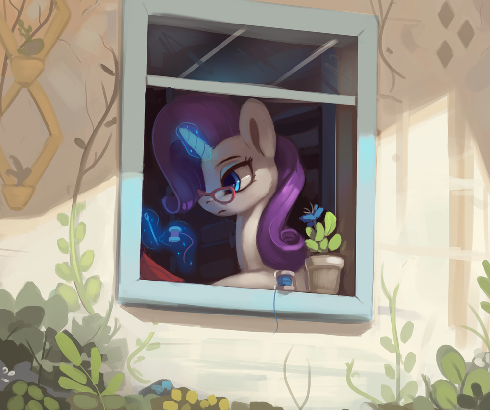 Rarity Window - My little pony, PonyArt, Rarity, Rodrigues404