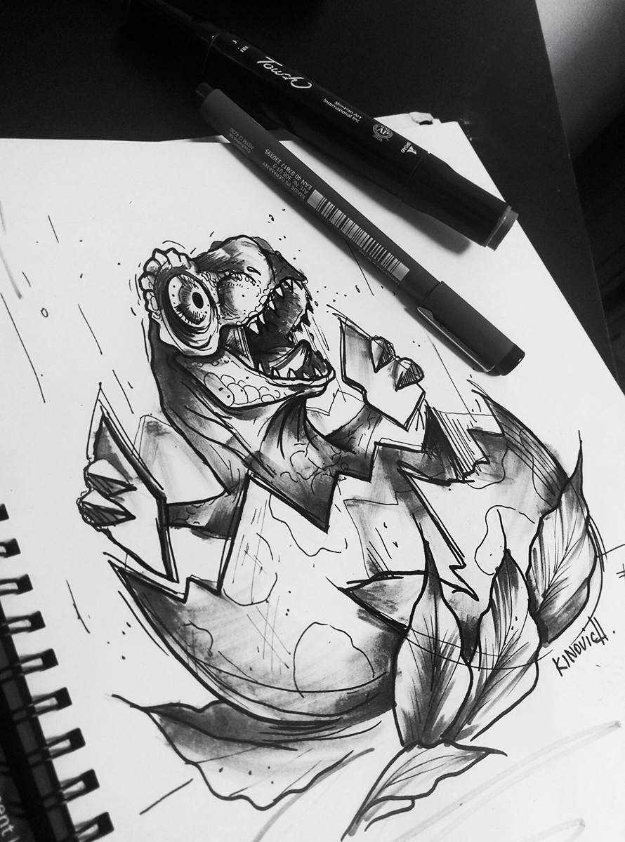 INKTOBER 2017, #2 - My, , Inktober, My, Drawing, Creation, Illustrations, League of Artists