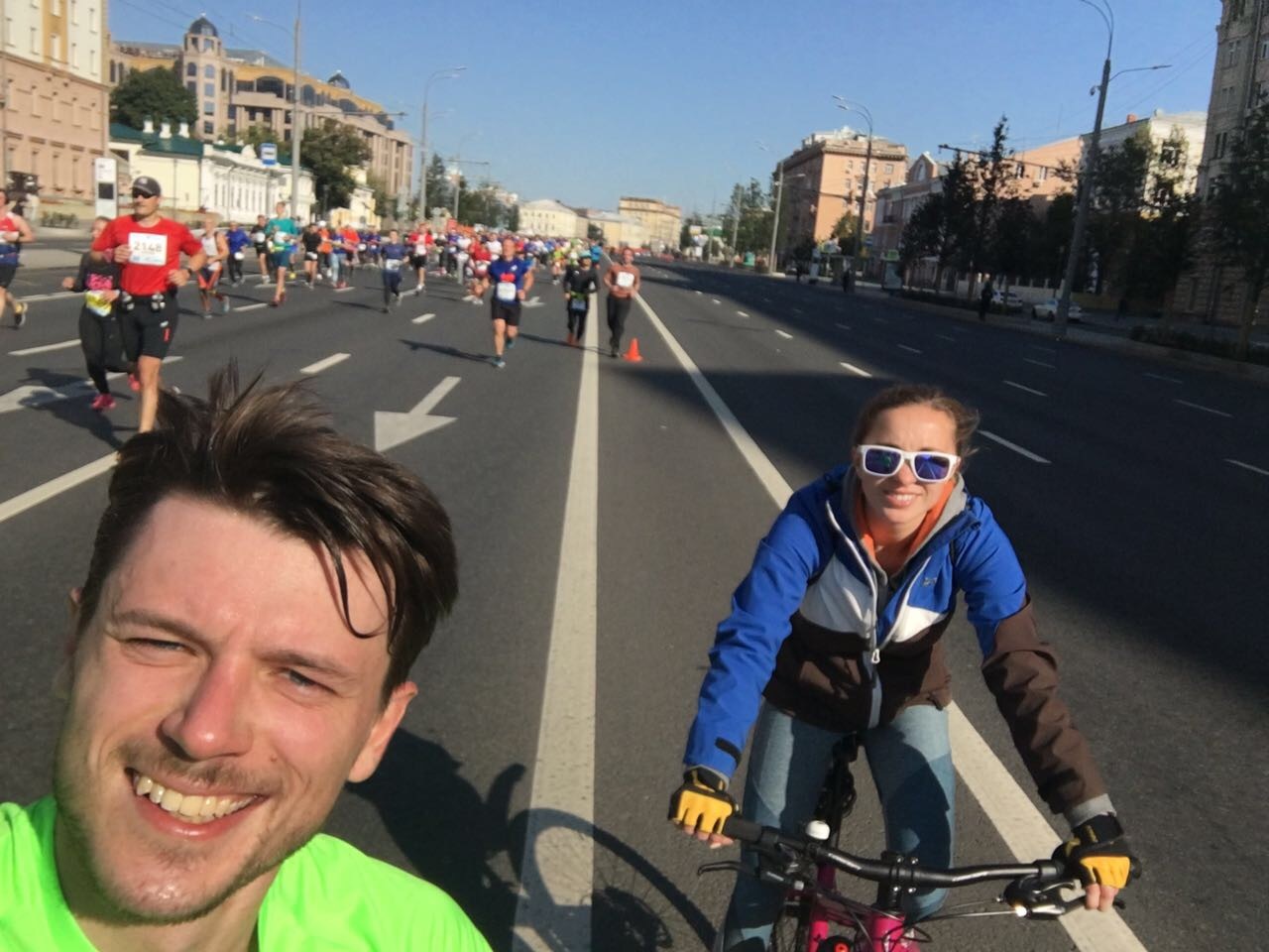 On the way to the title of 'Ironman', part 8 - In Moscow, swim and then run! - My, Sport, Triathlon, iron Man, , Run, Longpost, Dog