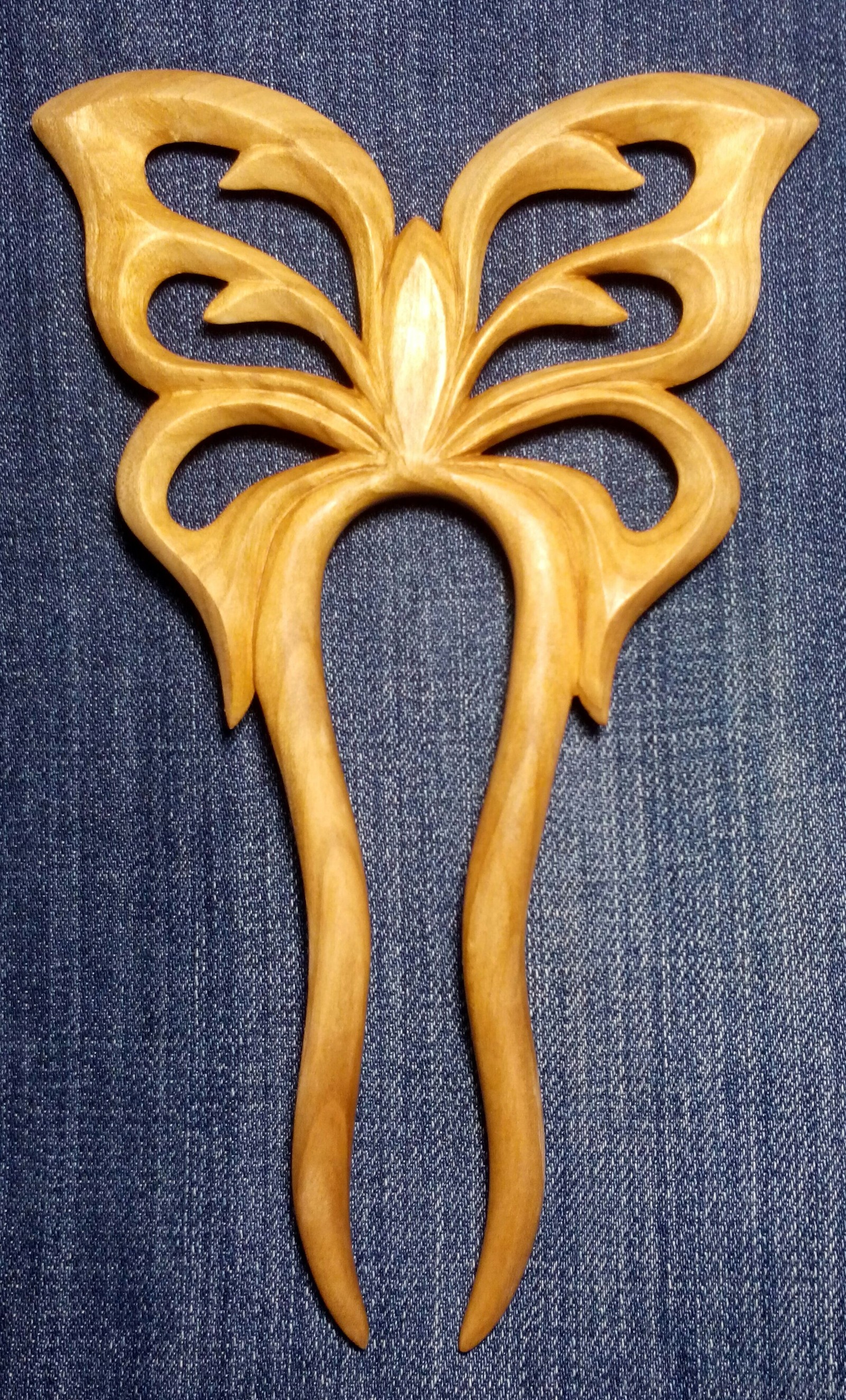 Hairpin from a tree - My, Decoration, Wood carving