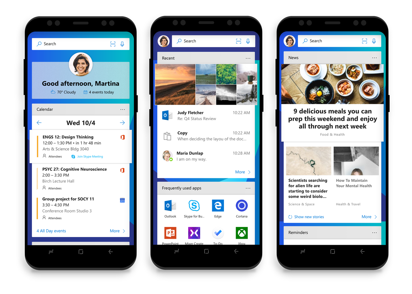 Microsoft Launcher делает Android и Windows 10 ближе | Пикабу