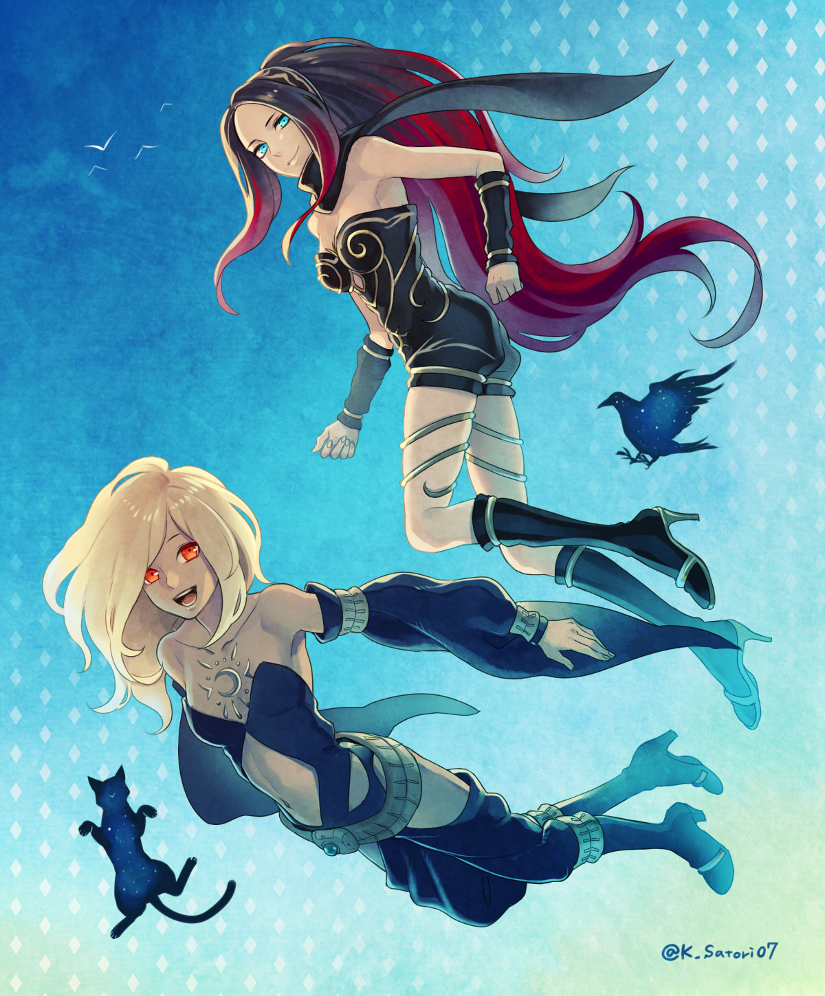 Обмен прошёл успешно. - Gravity Rush, Gravity Rush 2, Kat, Ворон, Игры, Аниме, Anime Art, Kat Gravity Rush