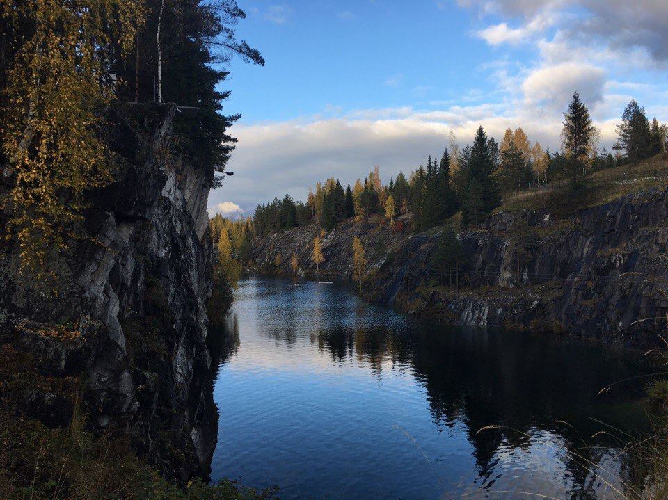 Marble canyon Ruskeala in Karelia. - My, Russia, Карелия, Autumn, My, Longpost