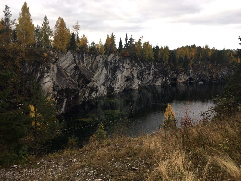 Marble canyon Ruskeala in Karelia. - My, Russia, Карелия, Autumn, My, Longpost