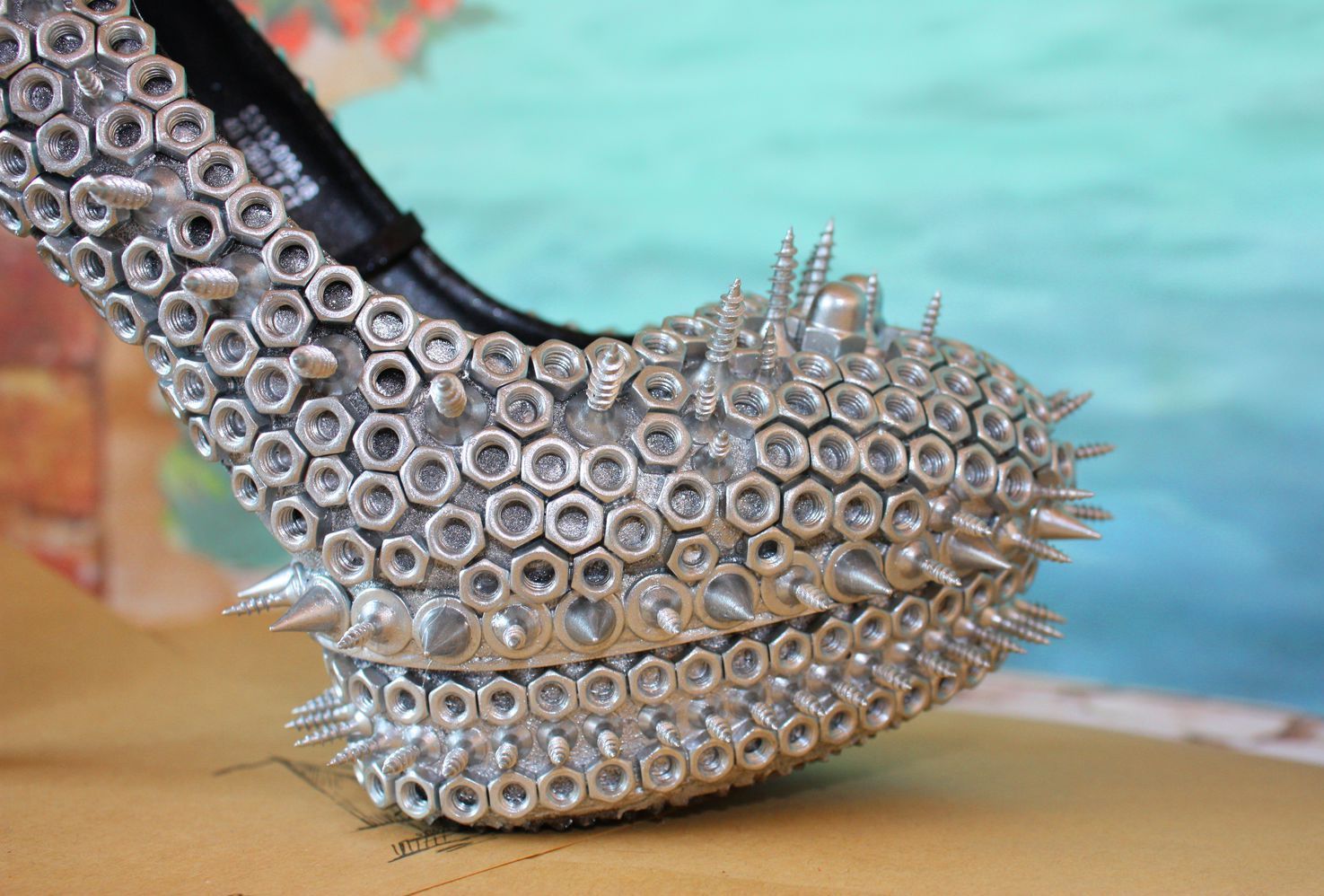 Original shoes made of nails - My, Shoes, Nails, Handmade, , , , Products, Longpost