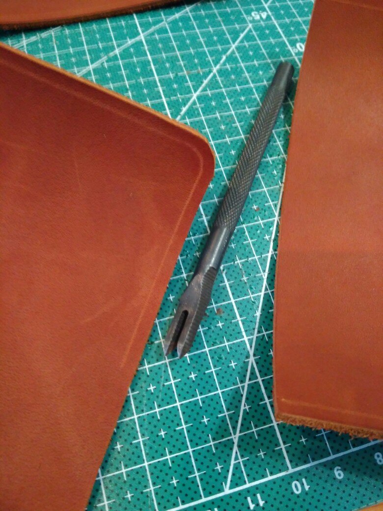 Large wallet made of genuine leather - My, Leather, With your own hands, Longpost