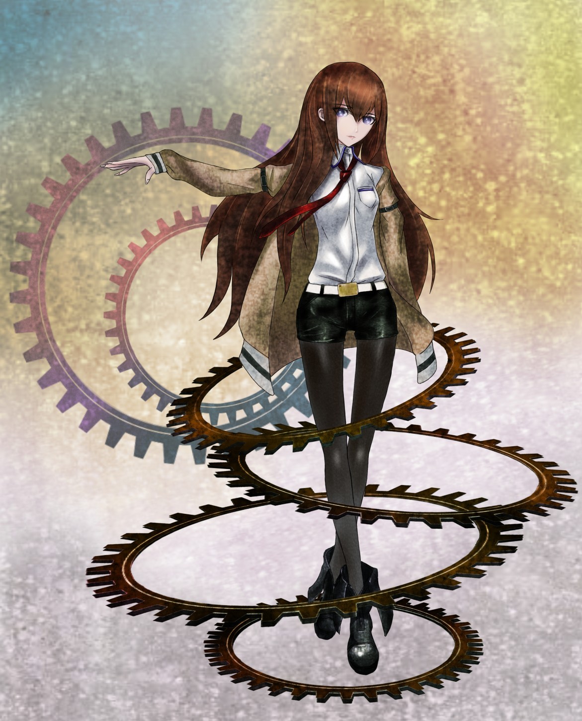 Makise Kurisu - Anime, Anime art, Steins gate, Visual novel, Kurisu makise, Pixiv