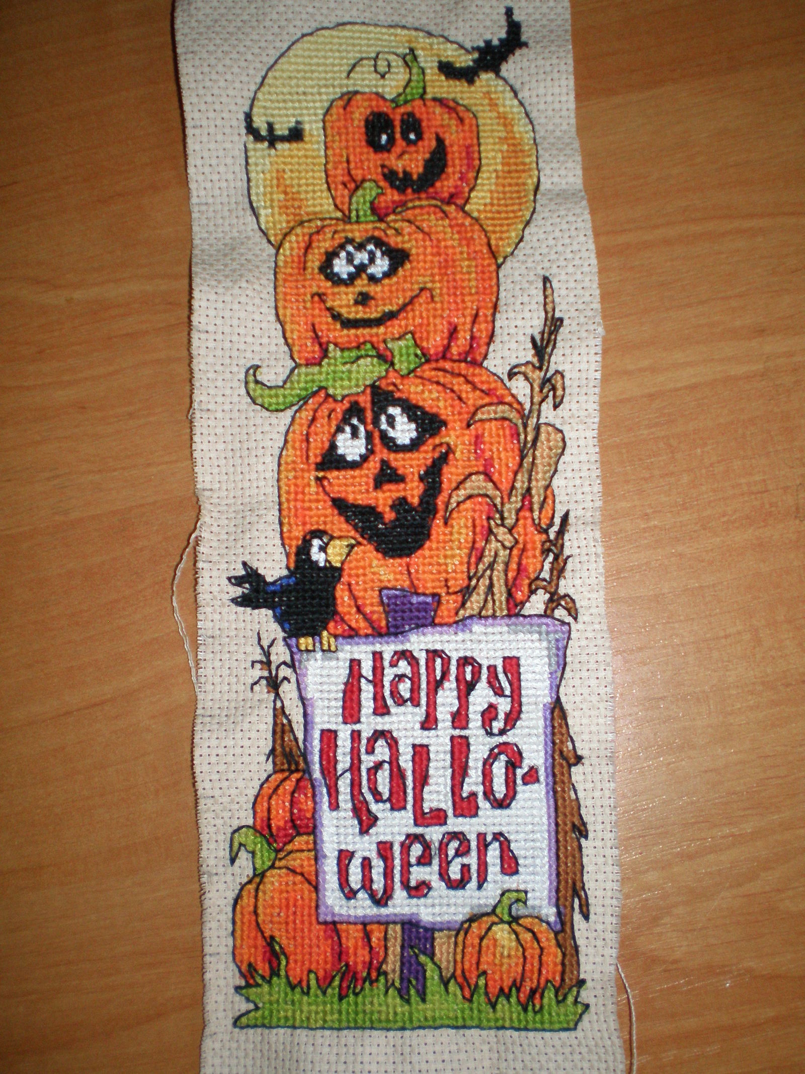 Happy Halloween) - My, Cross-stitch, Halloween, Scheme, Longpost