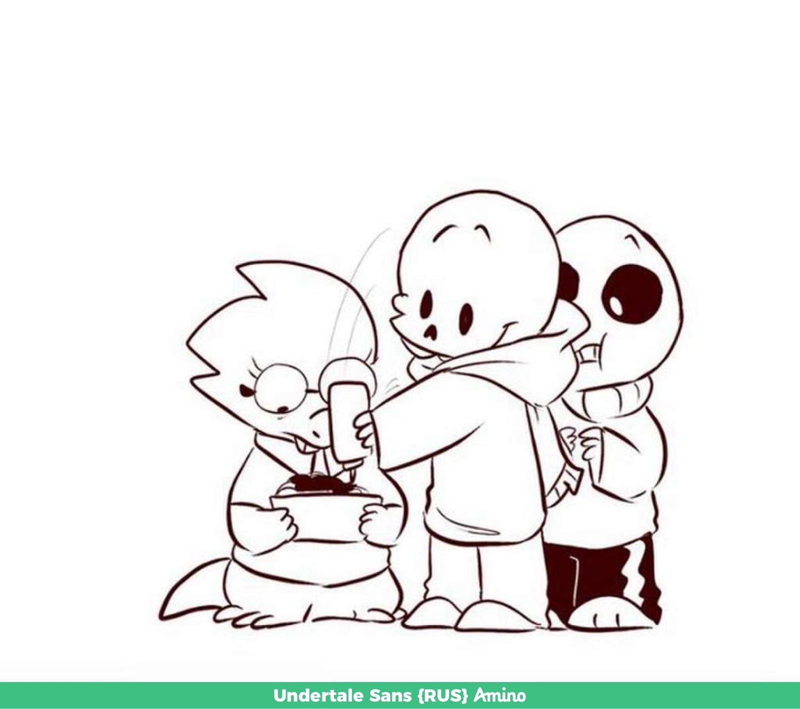 Comix - Sans, Papyrus, Alphys, Spaghetti, Длиннопост, Кетчуп