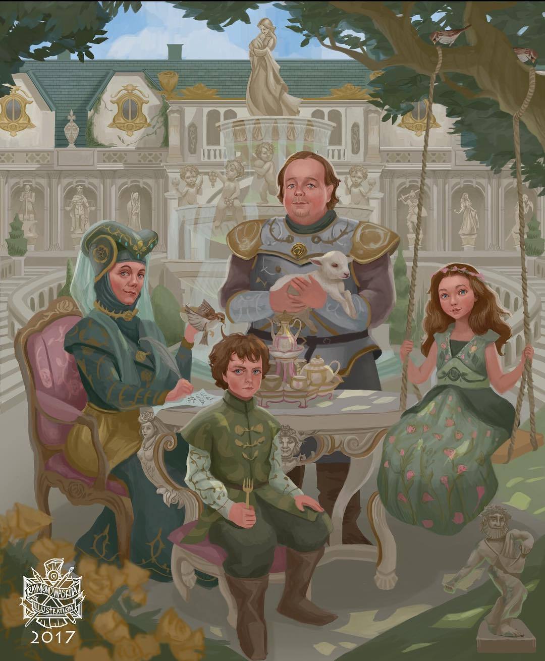 Tyrells By Raymond Terutama - Game of Thrones, PLIO, Art, Olenna Tyrell, Loras Tyrell, Margaery Tyrell, 