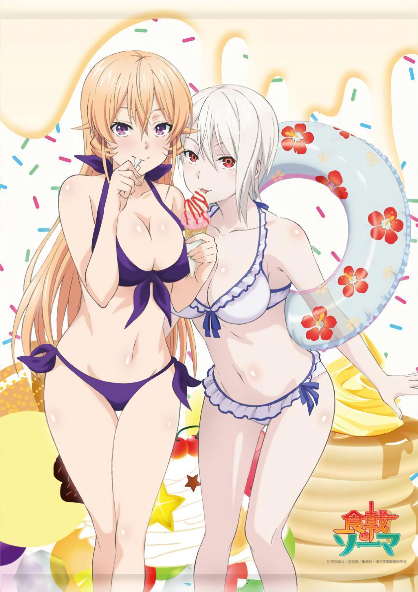 Anime Art - Anime art, Anime, Shokugeki no Souma, Nakiri Erina, Nakiri Alice, Swimsuit