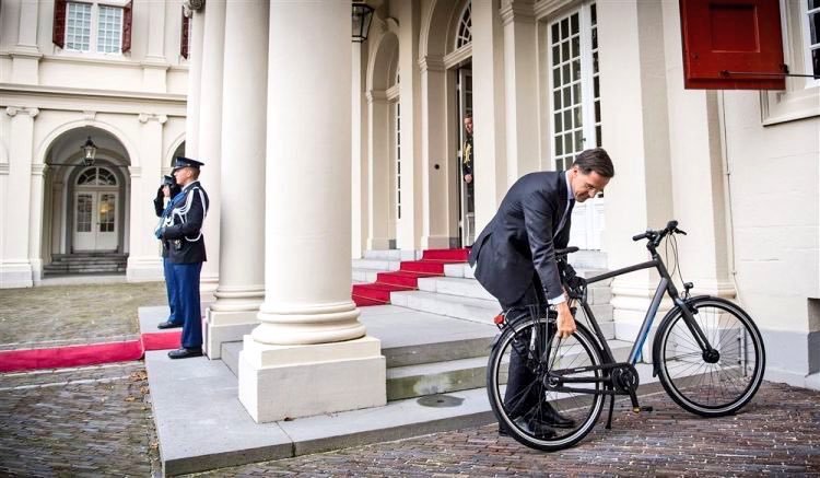 Prime Minister of the Netherlands Mark Rutte is on his way to work. - Prime Minister, Work