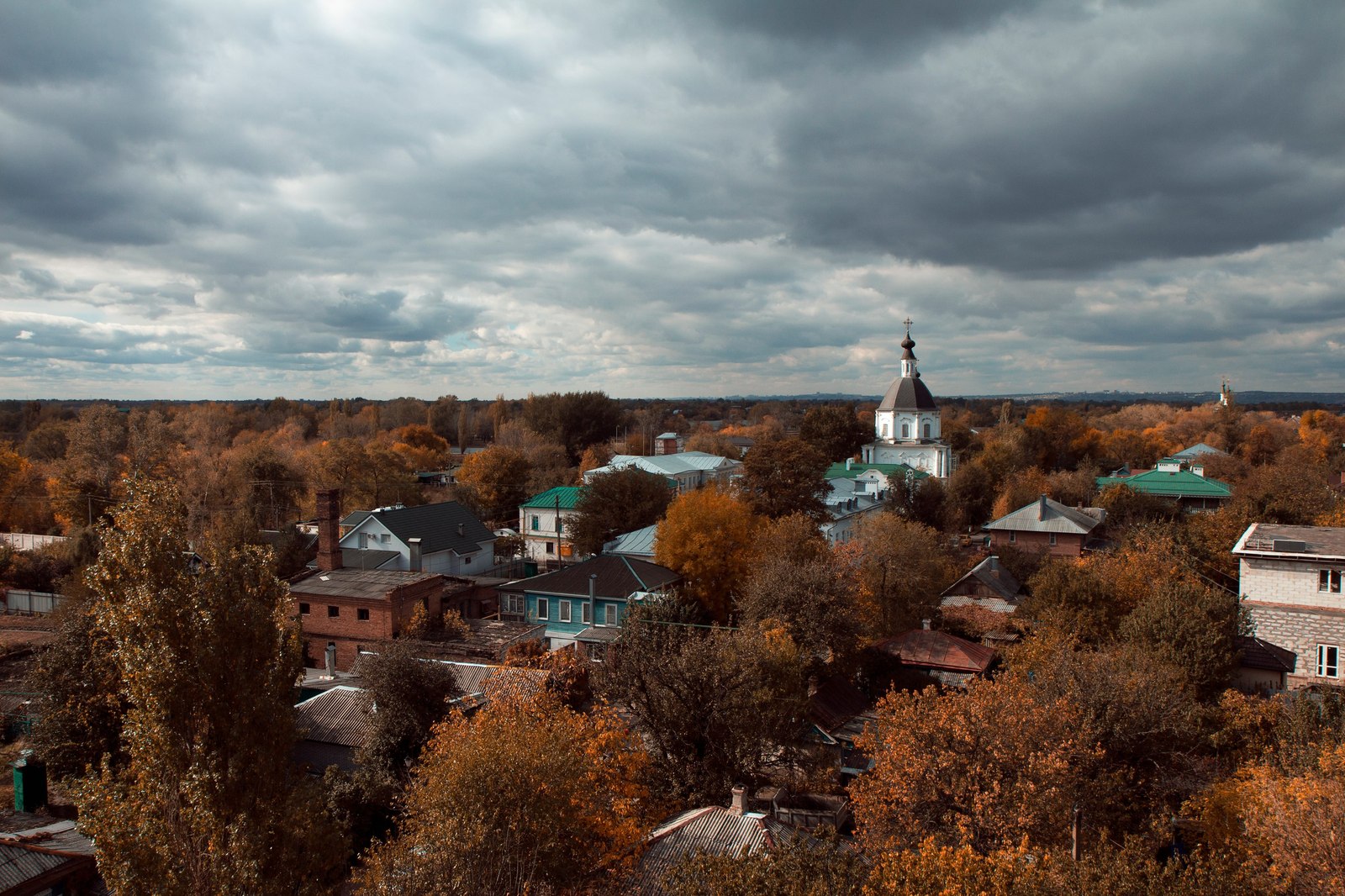 Autumn in Starocherkasskaya - My, Autumn, The photo, Russia, Starocherkasskaya, Temple, Orthodoxy, Longpost