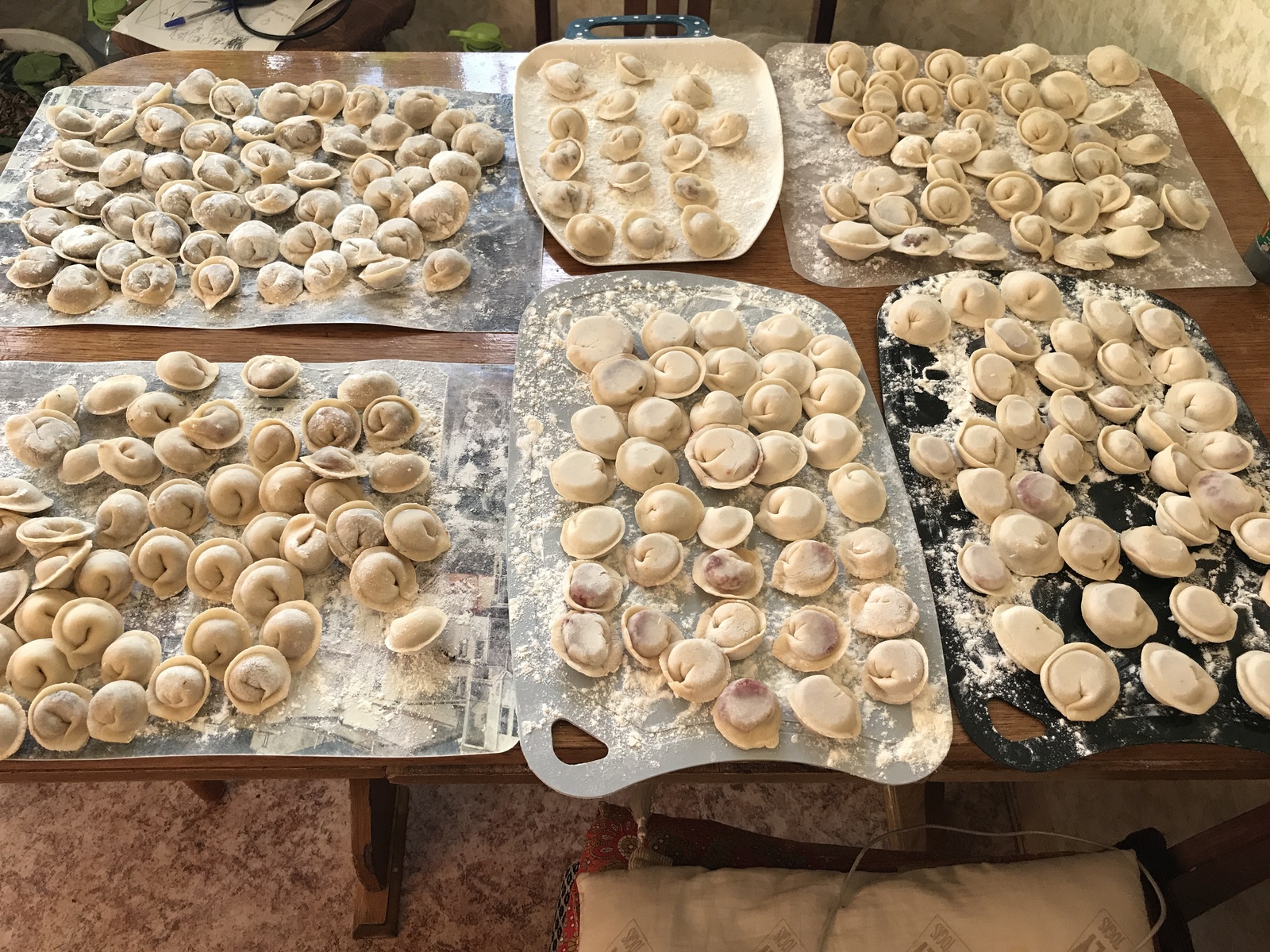 Homemade dumplings - My, Dumplings, Food, Preparation, Лепка, Longpost