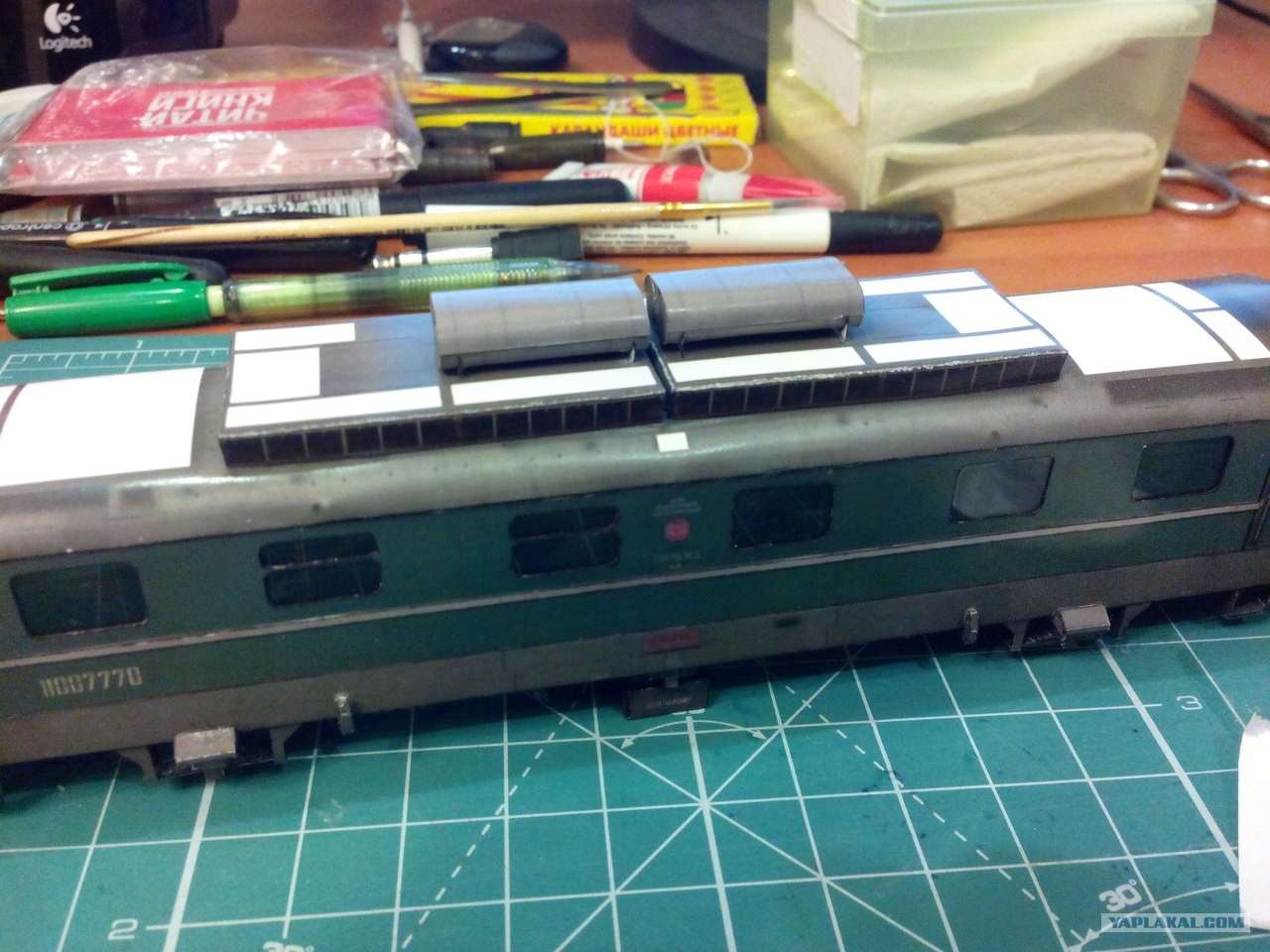 Electric locomotive ChS2 made of paper. Part 1: body - My, Papercraft, Paper products, Handmade, Paper, Electric locomotive, Railway, Modeling, Longpost