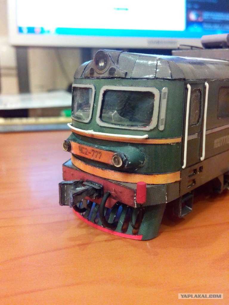 Electric locomotive ChS2 made of paper. Part 1: body - My, Papercraft, Paper products, Handmade, Paper, Electric locomotive, Railway, Modeling, Longpost