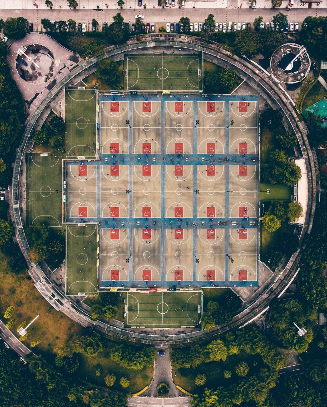 Sports grounds from a bird's eye view (Instagram compilation, part 1) - Instagram, Playground, Quadcopter, China, The photo, Longpost