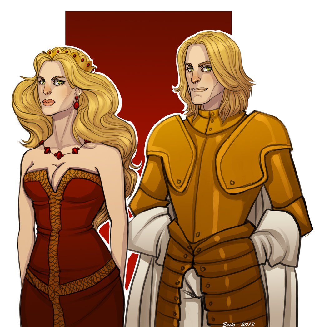 Art for those who think that Cersei and Jaime in the series are not similar enough for twins - Game of Thrones, Art, Cersei Lannister, Jaime Lannister, Longpost