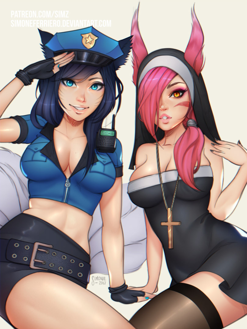 Ari and Shaya - Anime art, Art, League of legends