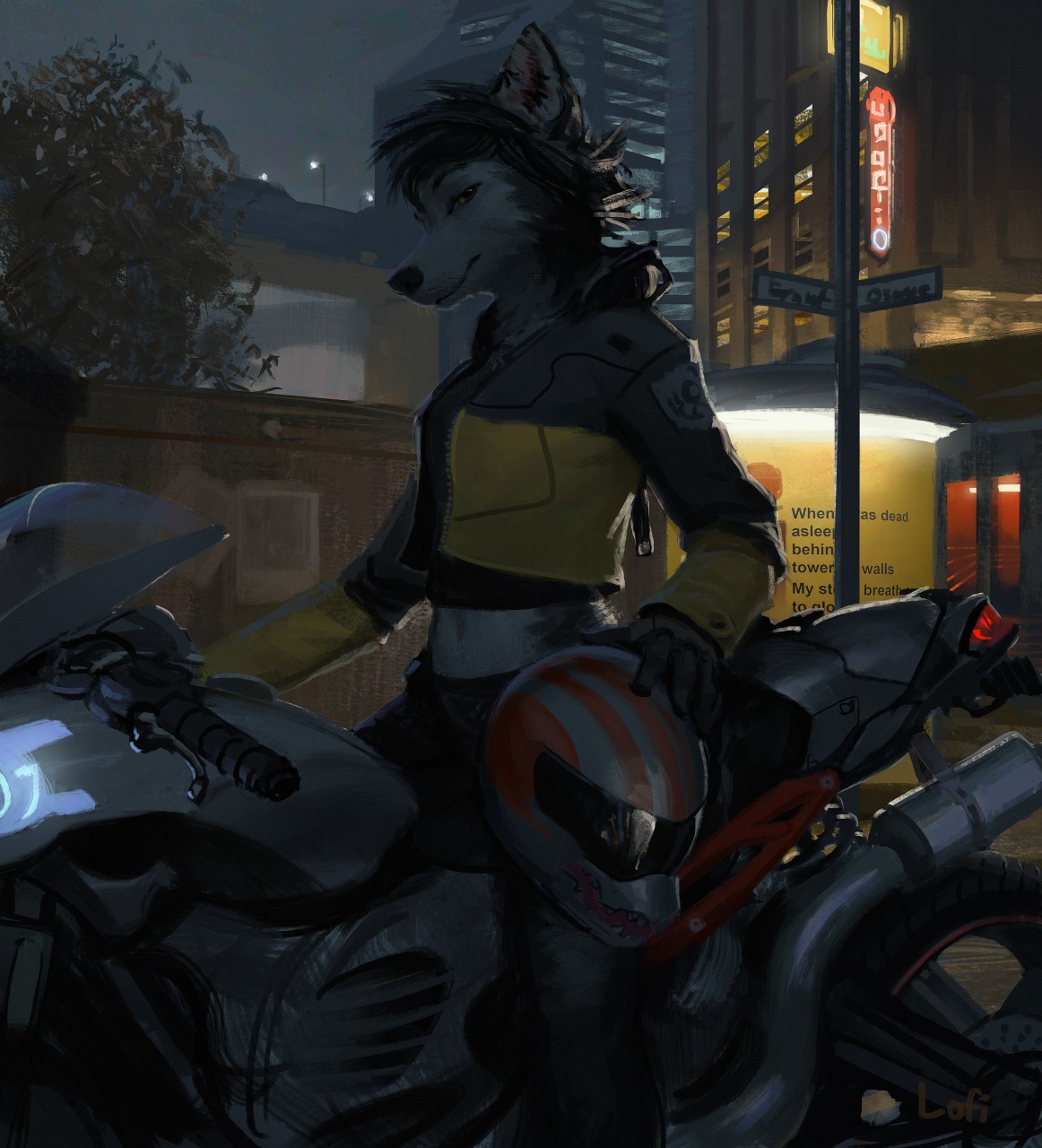 Last Time - Lo-Fi, Furry, Art, Anthro, Bike