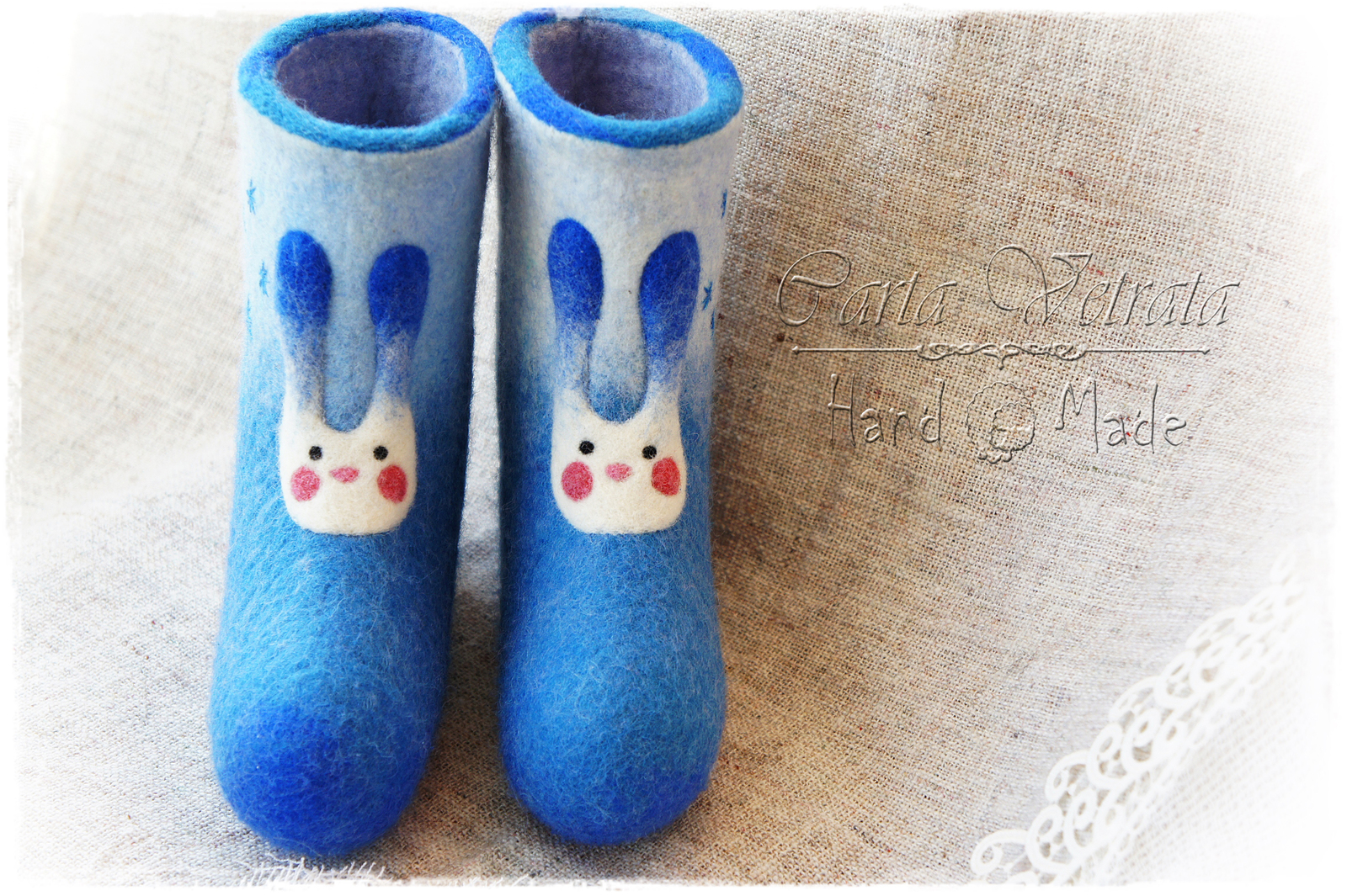 New piled up, Running Bunnies - My, Wet felting, Felt boots, Handmade, With your own hands, Needlework, Straight arms, Wallow, Handmade, Video, Longpost