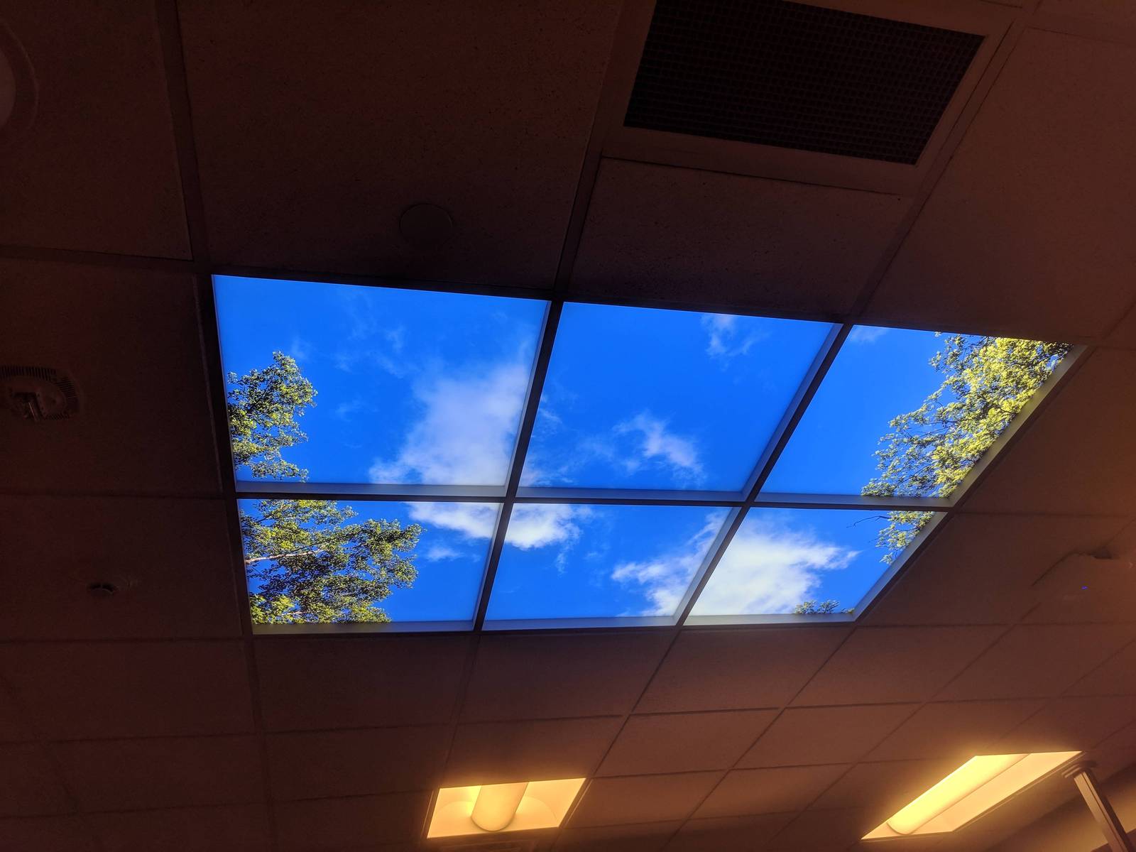 Fake sky in the surgery waiting room - Ceiling, Sky, Fake, The photo