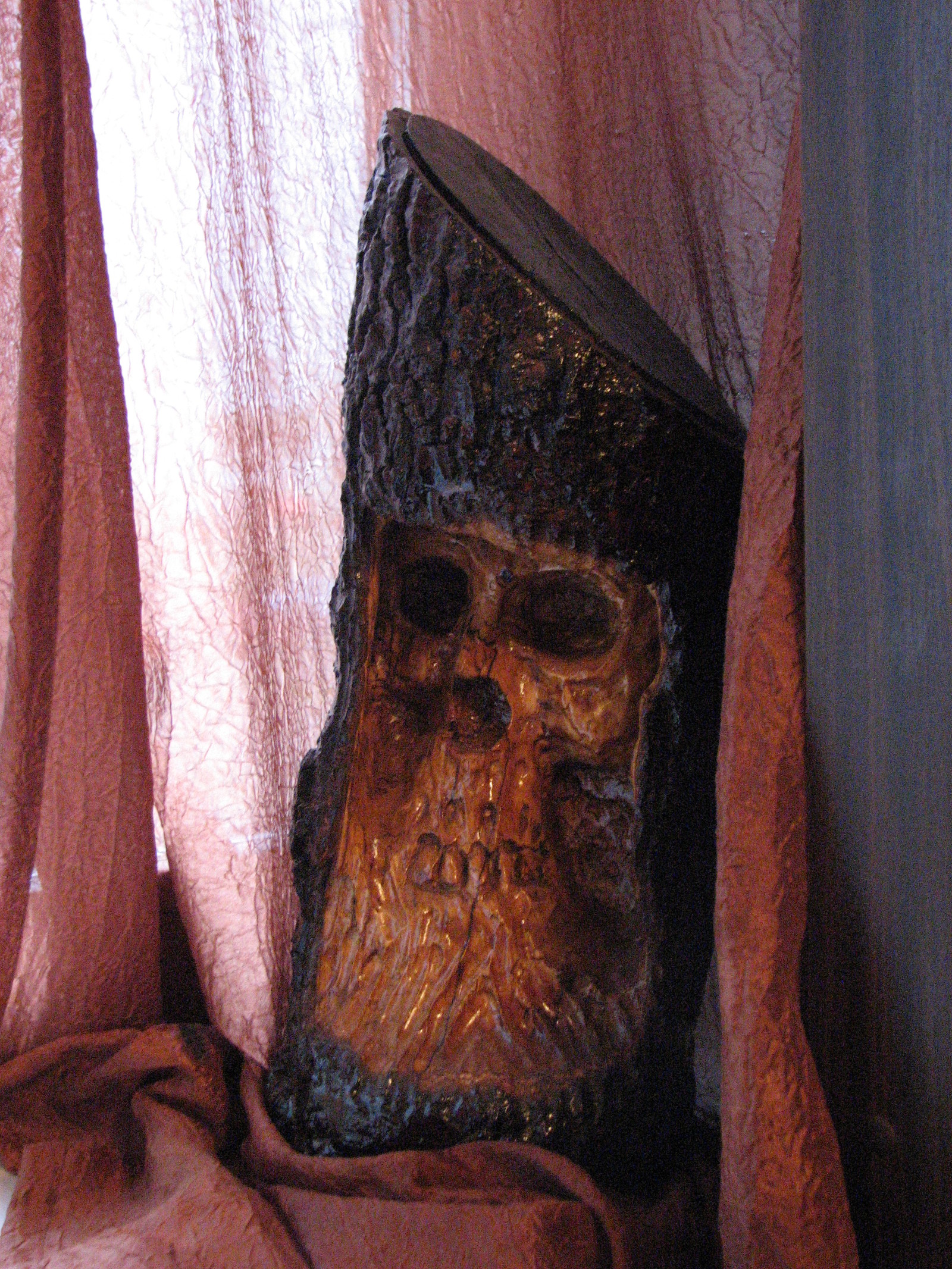 Skull carved from birch. - My, Scull, Wood carving, Longpost