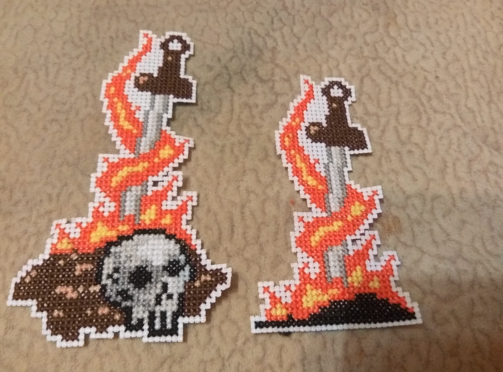 Cross-stitch - My, Cross-stitch, Dark souls, Hobby, My