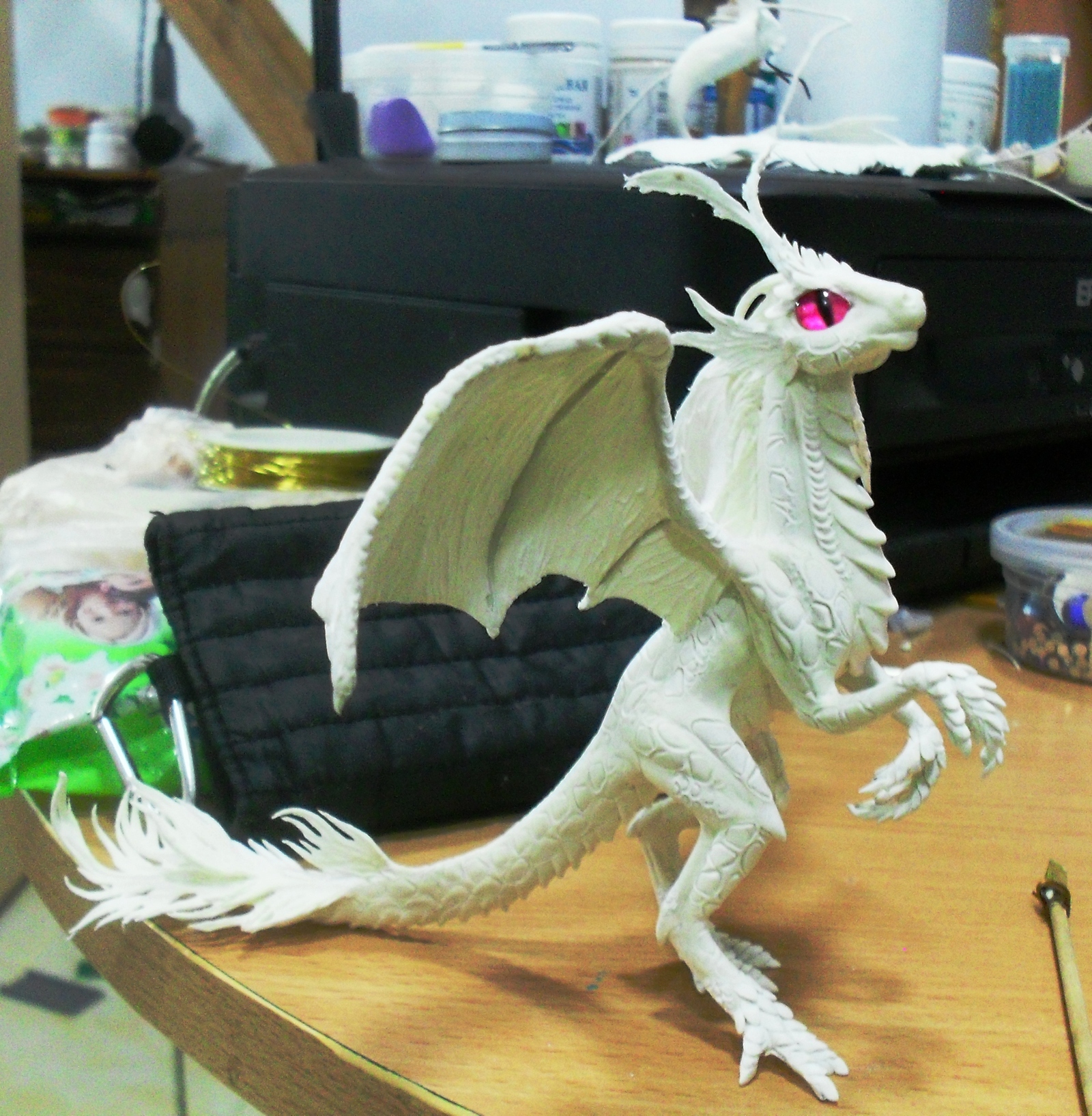 Where blanks were lying, there dragons beat with their wings - My, The Dragon, Polymer clay, Needlework with process, Blanks, Figurines, Statuette, Longpost