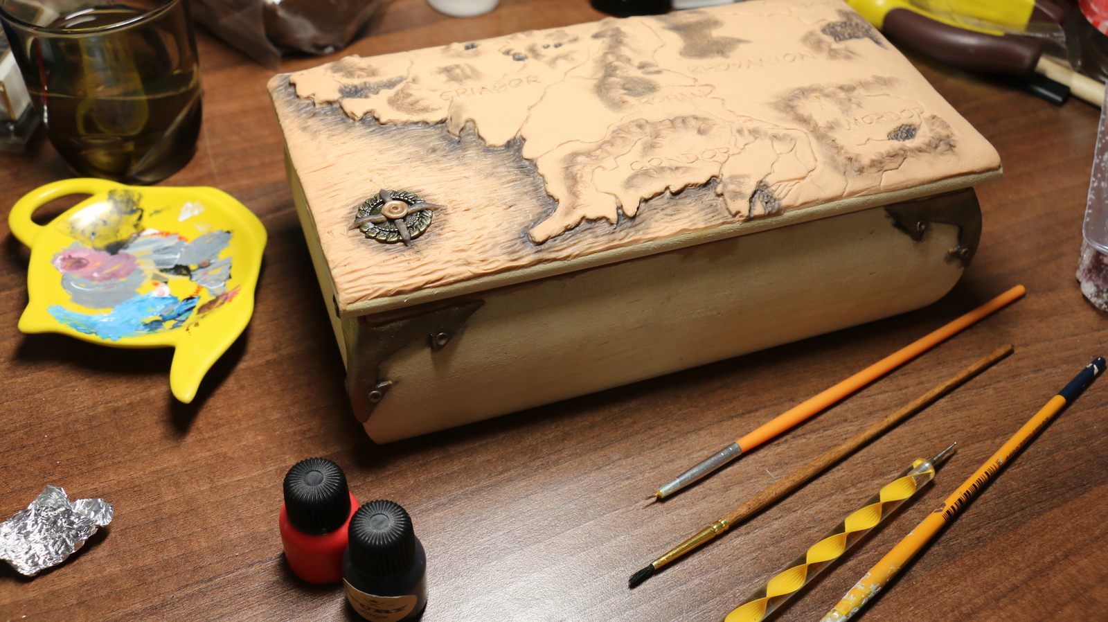 A short guide to making a Middle-earth box - My, Longpost, With your own hands, Casket, Polymer clay, Middle earth, Lord of the Rings, My, Handmade