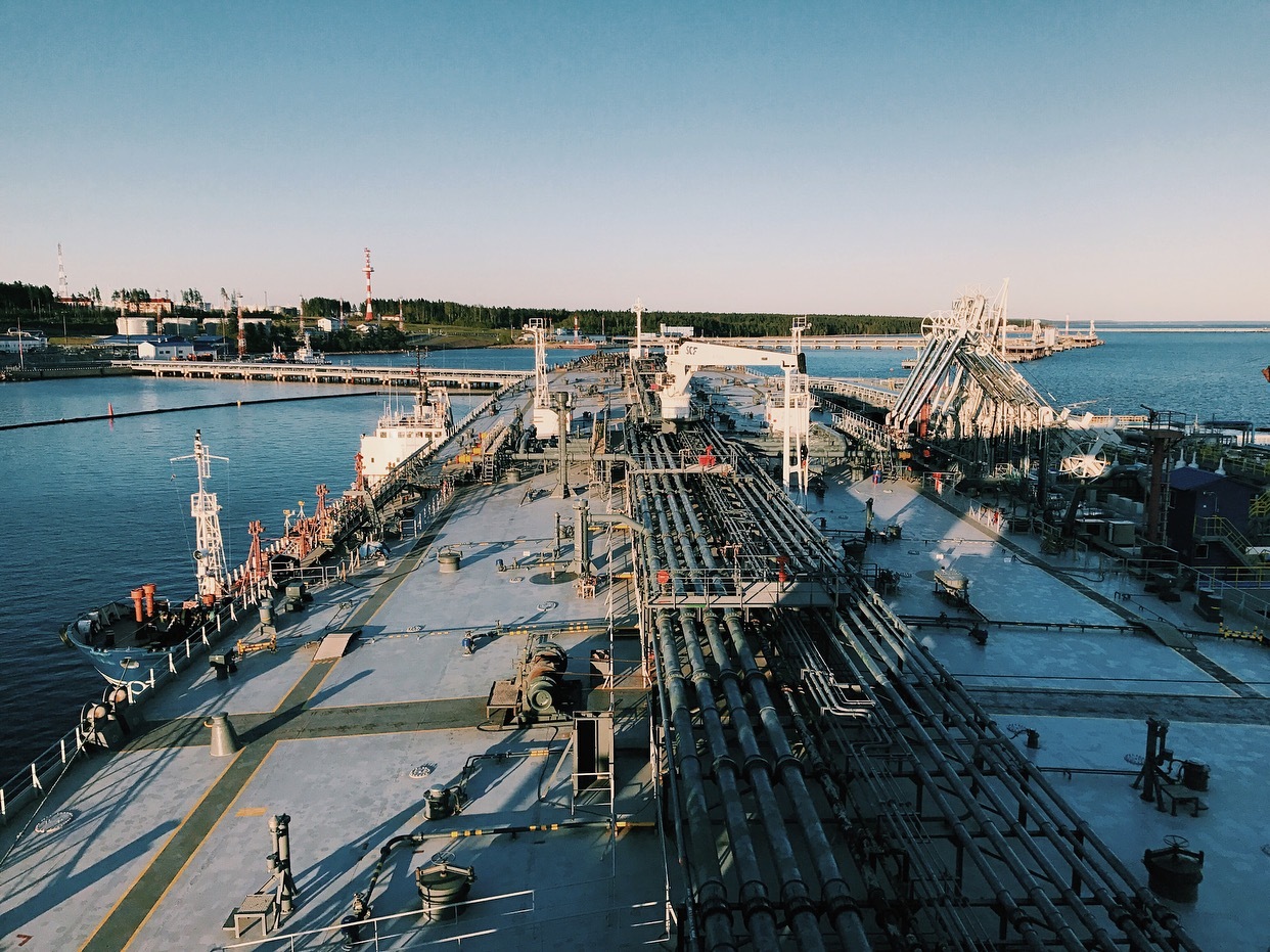 Primorsk - Rotterdam - My, Denmark, Bridge, Sunset, Sea, Tanker, Work, Baltic Sea, Longpost