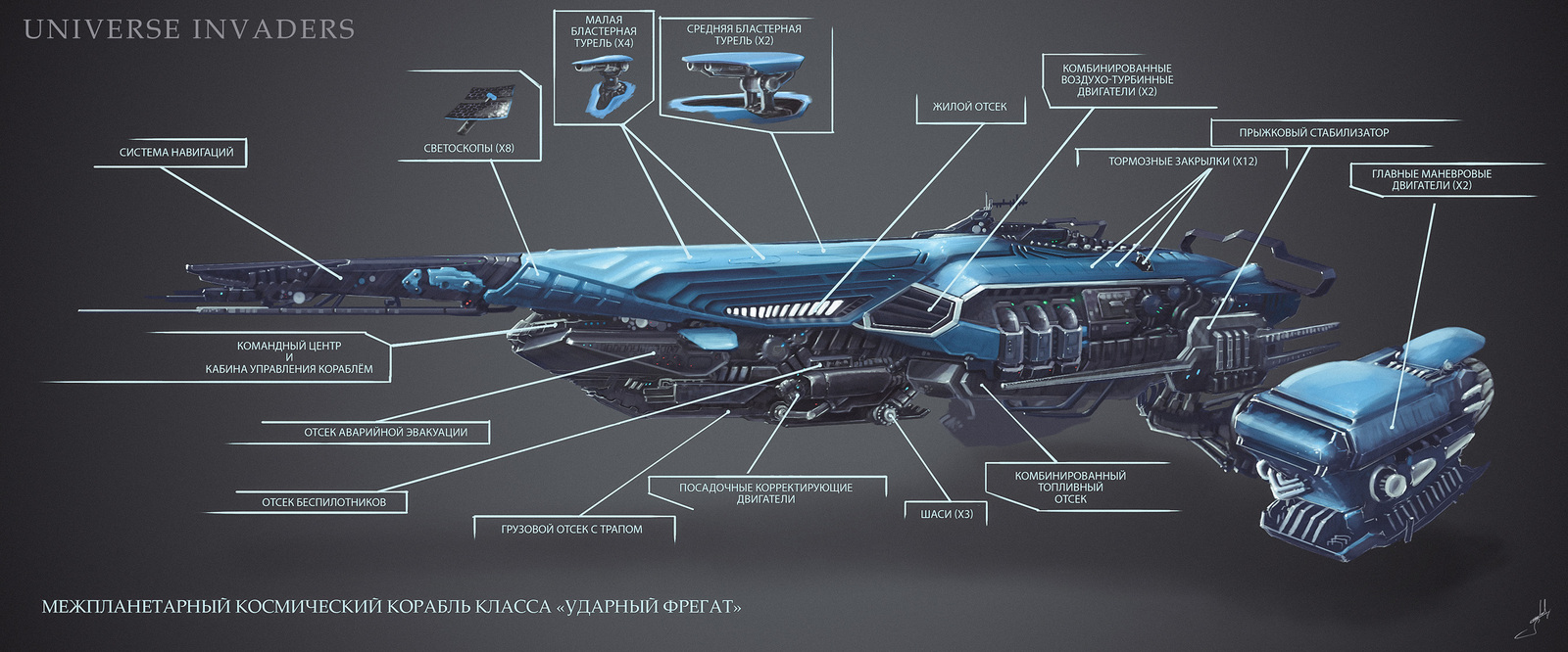 Concept Art of the Spacecraft (Universe Invaders) | Пикабу