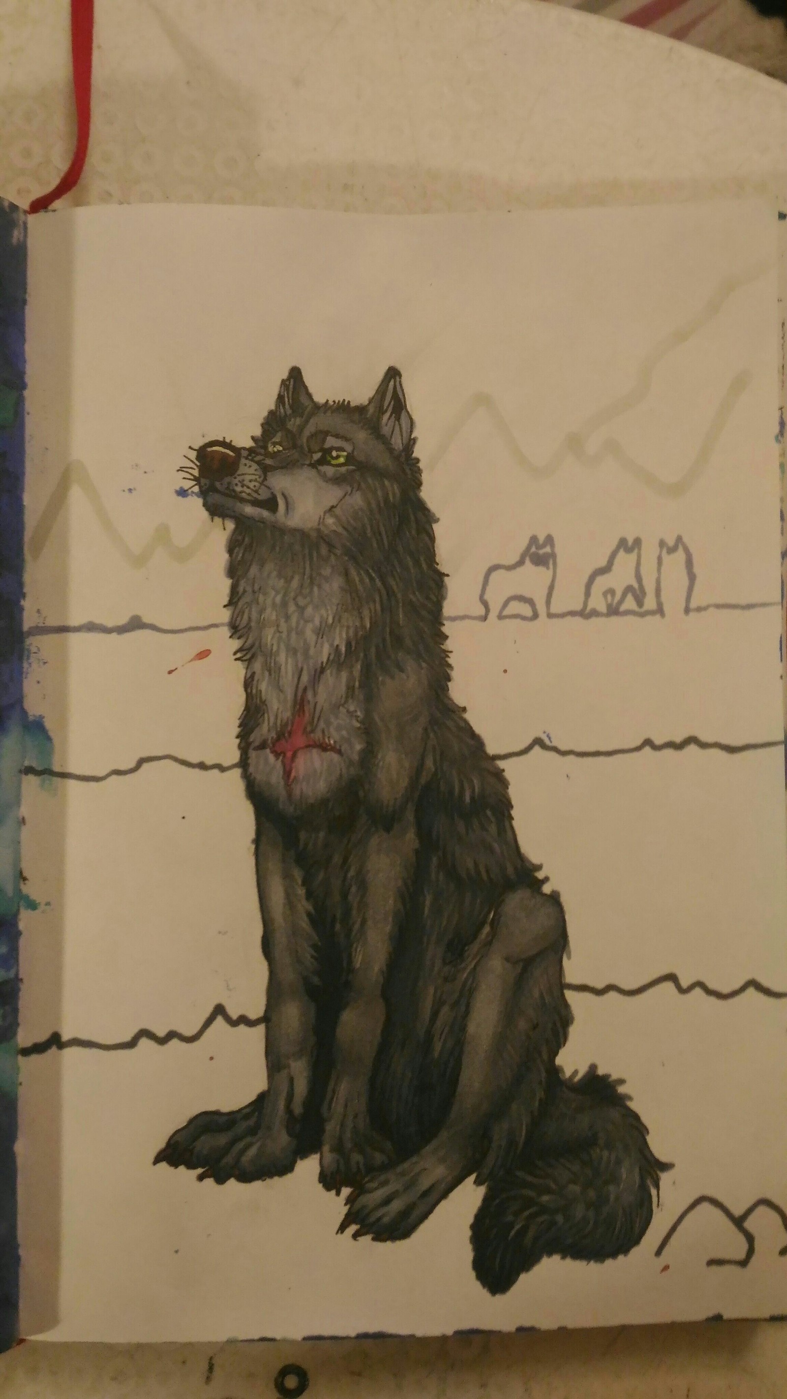 Tsume. - My, Wolf, Drawing, Order, Anime, Longpost