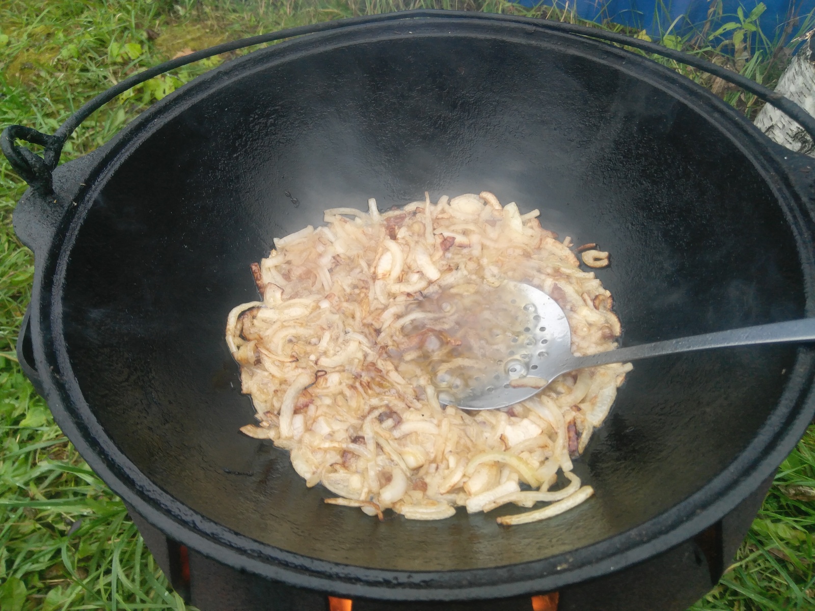 Мой плов - Моё, Плов, Готовим на огне, Приготовление, Длиннопост