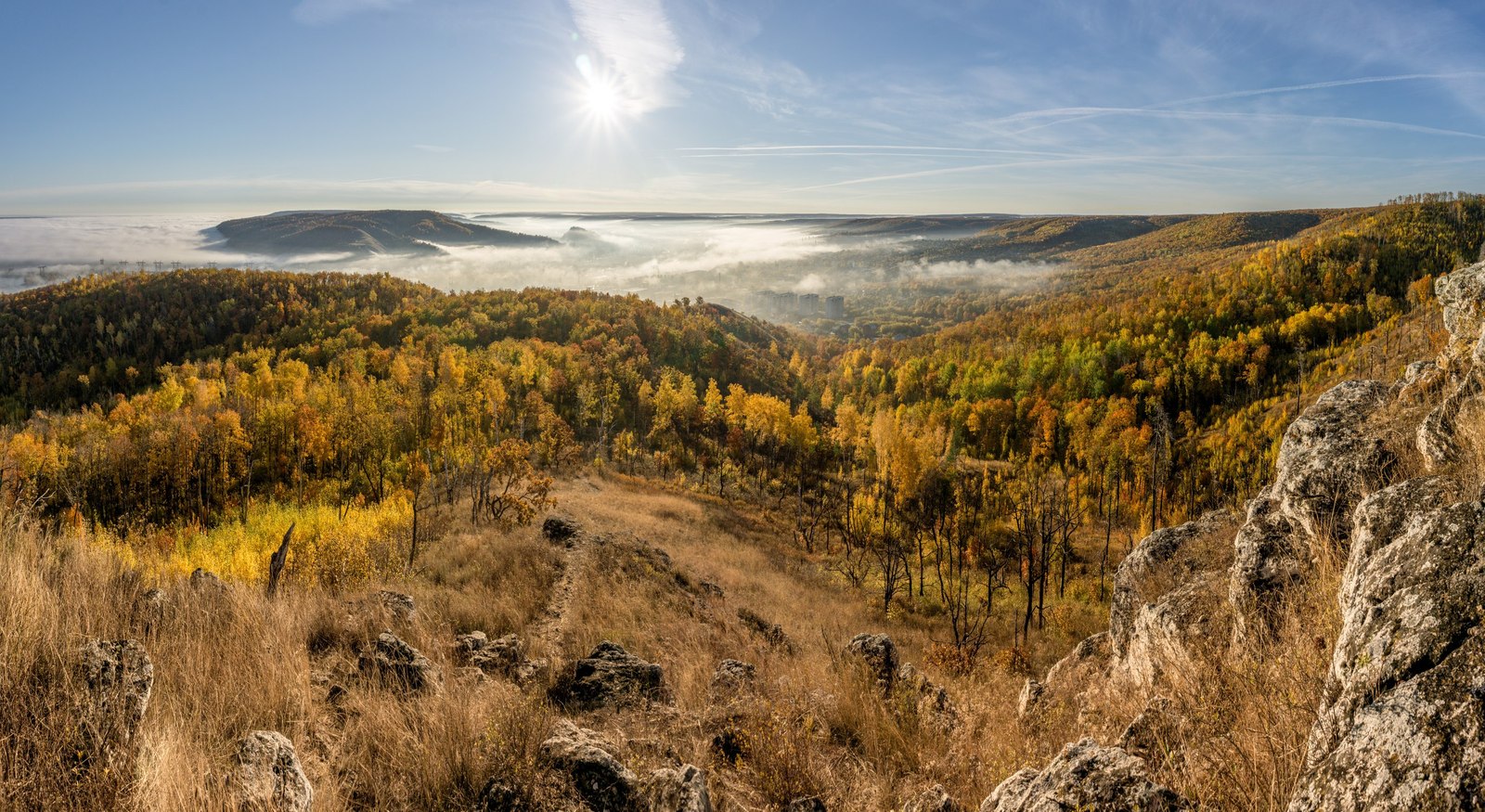 Foggy morning in the Zhiguli mountains - Zhiguli Mountains, Samara Region, The photo, Nature, Landscape, Longpost