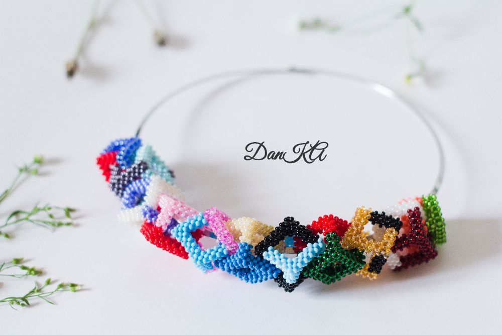 Danka. Works. Part 2. - My, , Beads, Needlework without process, Handmade, A bracelet, Beaded necklace, Creation, Longpost