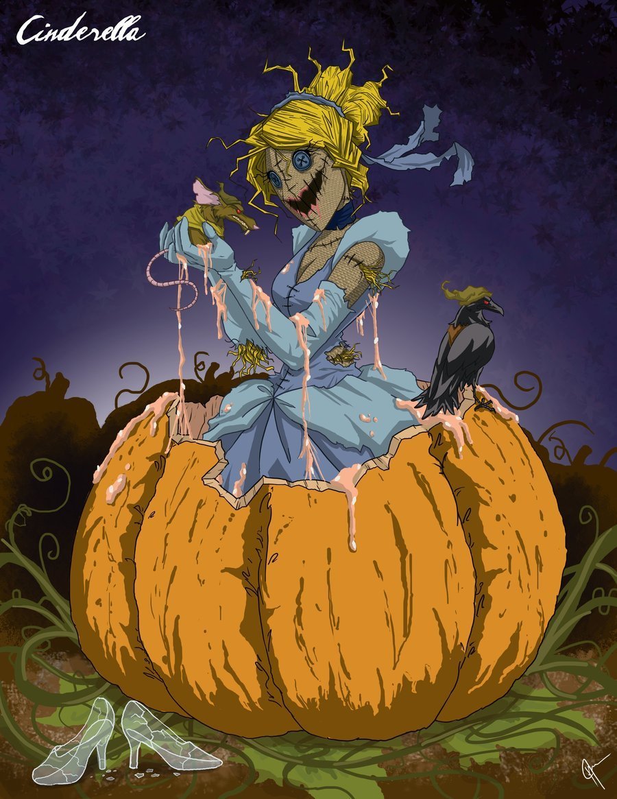 Disney heroines on the eve of All Saints Day - Halloween, Disney princesses, Horror, Heroes, Nostalgia, Accordion, Longpost, Repeat