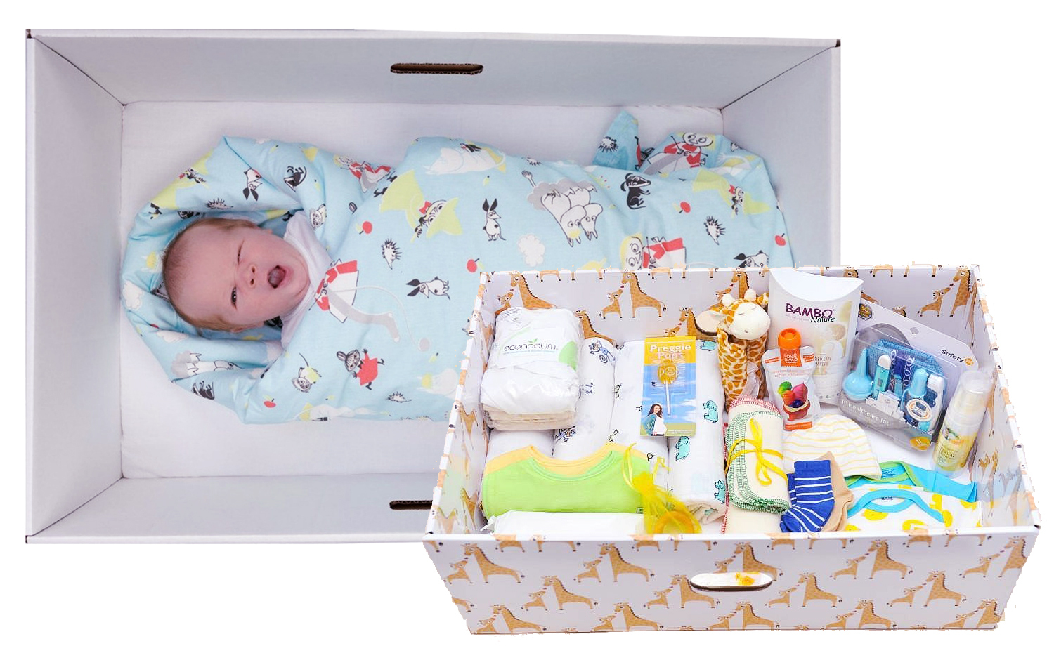 Финские коробки для новорожденных