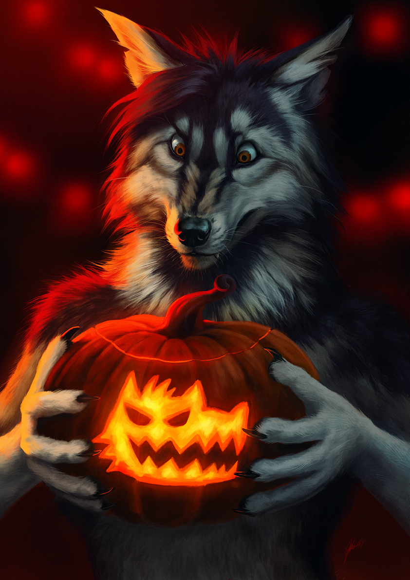 Pumpkin - Furry, Anthro, Art, Johis