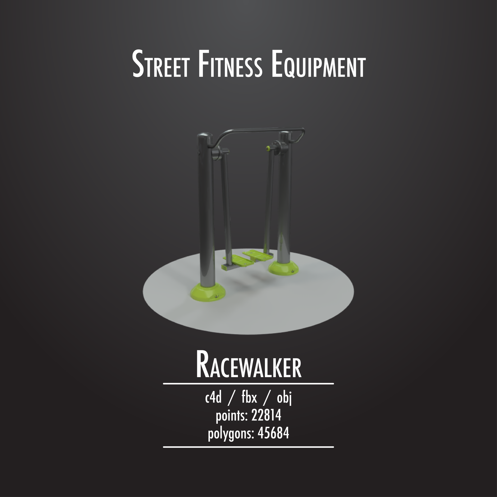 Street Fitness Equipment #01 - 50 3d models pack - Моё, Outdoor, Фитнес, Спорт, Equipment, Bench, Улица, Хобби, Длиннопост