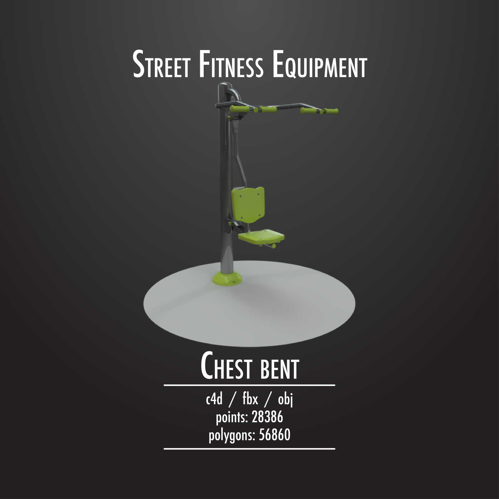 Street Fitness Equipment #01 - 50 3d models pack - Моё, Outdoor, Фитнес, Спорт, Equipment, Bench, Улица, Хобби, Длиннопост