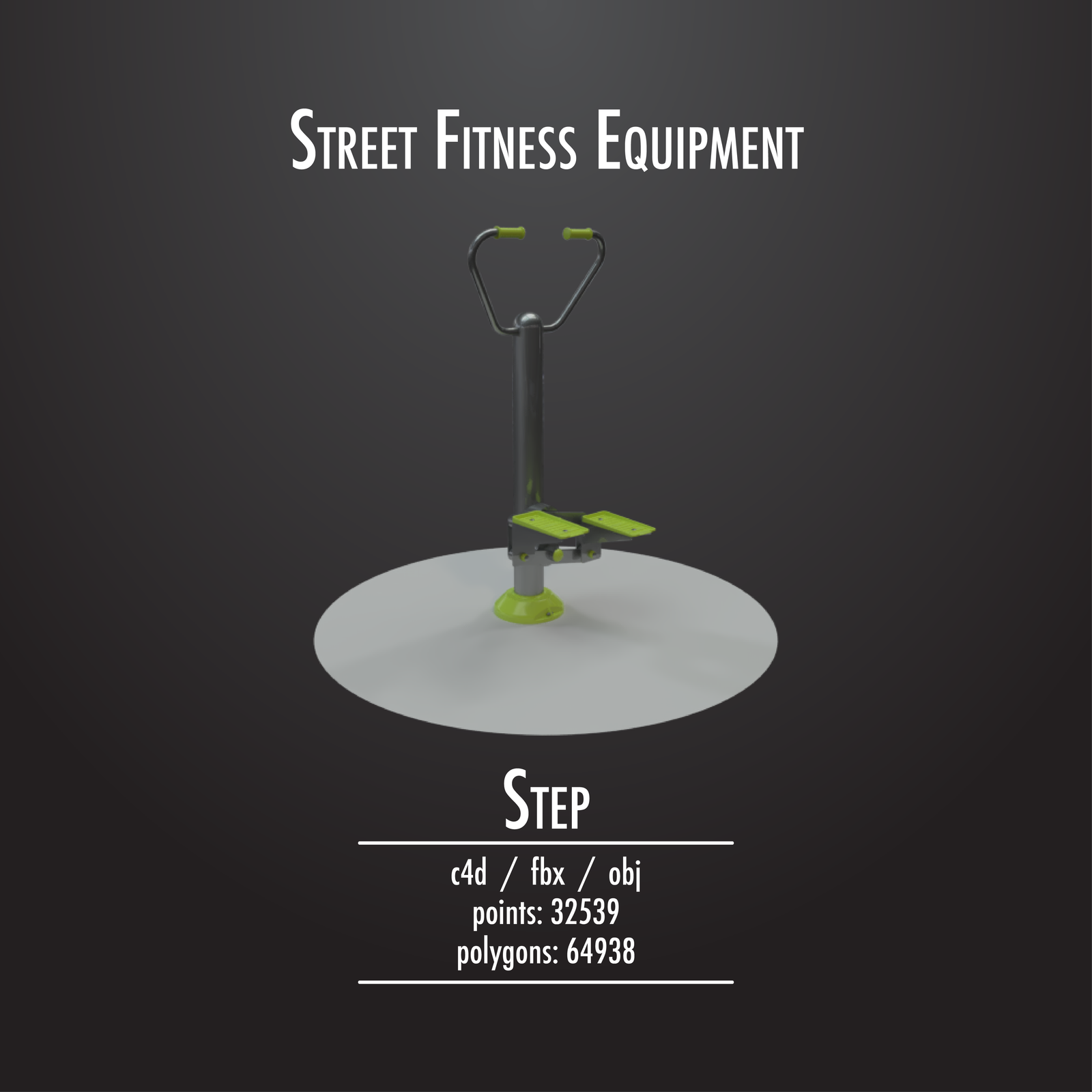 Street Fitness Equipment #01 - 50 3d models pack - Моё, Outdoor, Фитнес, Спорт, Equipment, Bench, Улица, Хобби, Длиннопост