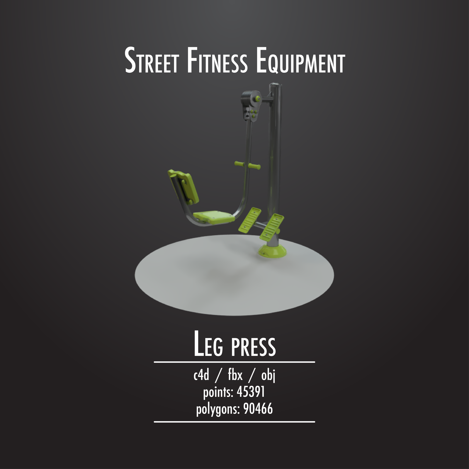 Street Fitness Equipment #01 - 50 3d models pack - Моё, Outdoor, Фитнес, Спорт, Equipment, Bench, Улица, Хобби, Длиннопост